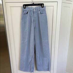 Zara Light Blue Flare & Wide Leg Jeans